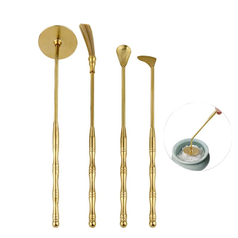 Brass Incense Tool Set for Ash Pressing and Aromatherapy Rituals