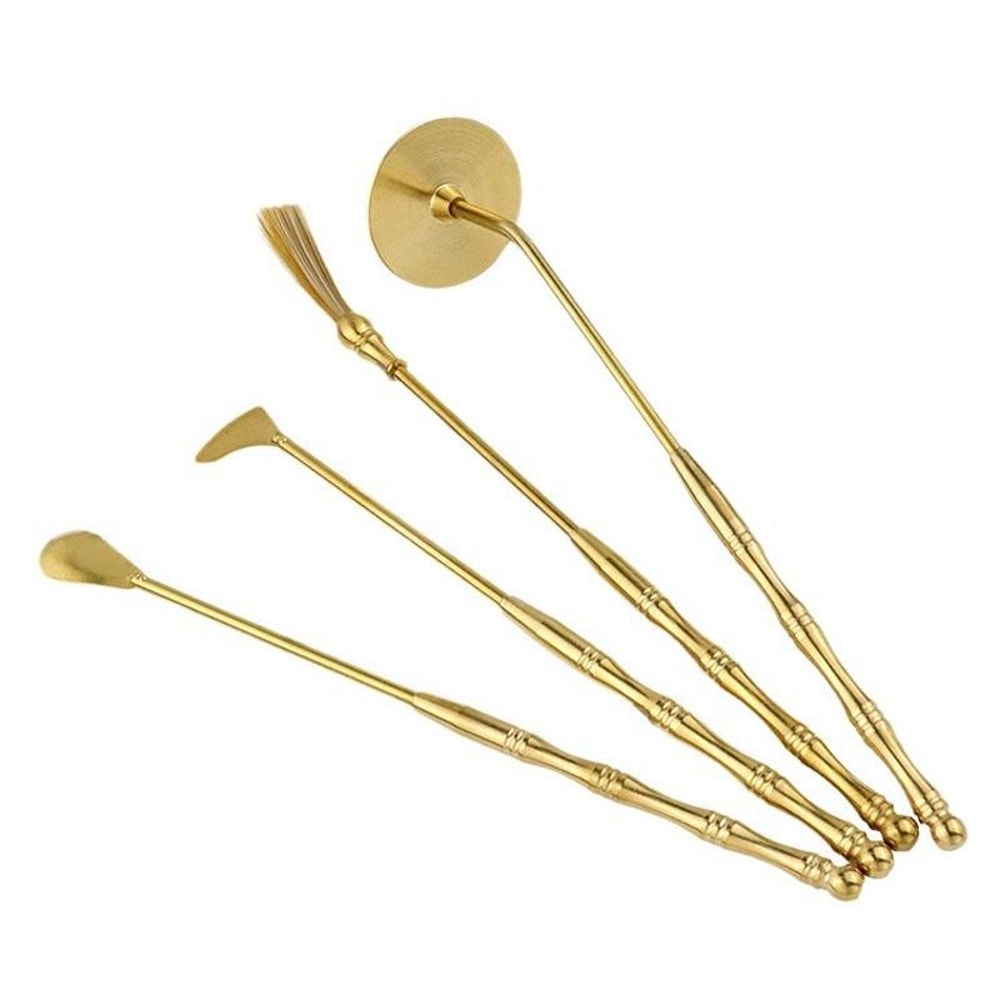 Brass Incense Tool Set for Ash Pressing and Aromatherapy Rituals