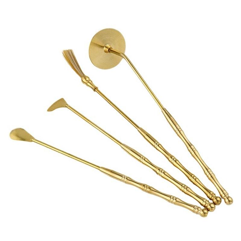 Brass Incense Tool Set for Ash Pressing and Aromatherapy Rituals
