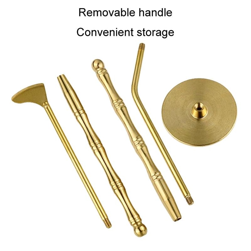 Brass Incense Tool Set for Ash Pressing and Aromatherapy Rituals