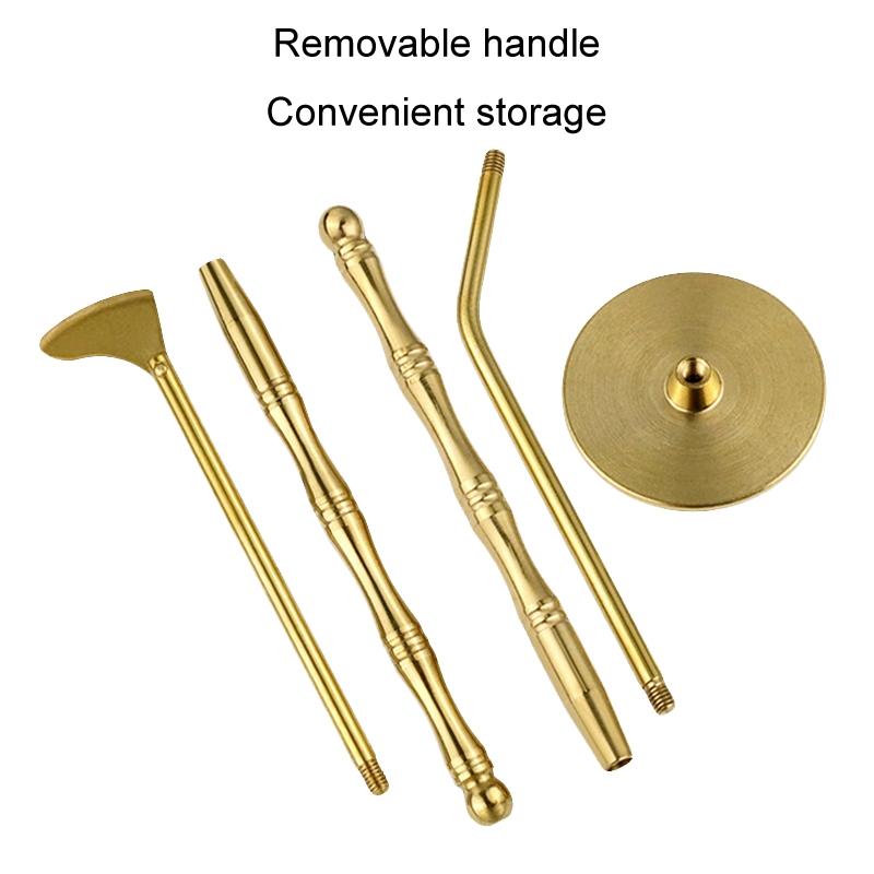 Brass Incense Tool Set for Ash Pressing and Aromatherapy Rituals