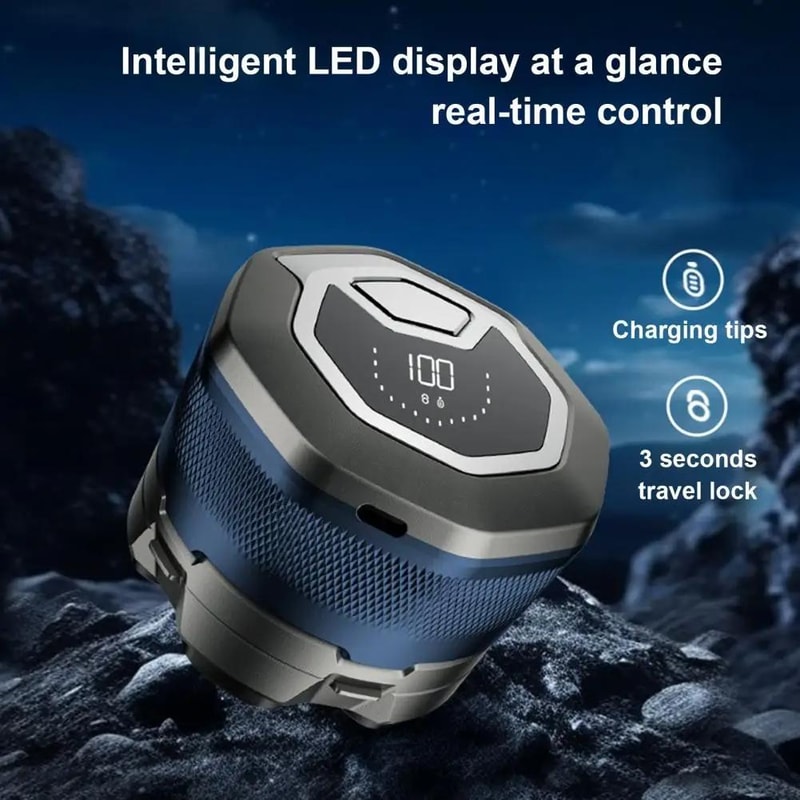 Magnetic 6D Rotary Electric Shaver with Digital Display & USB Fast Charging
