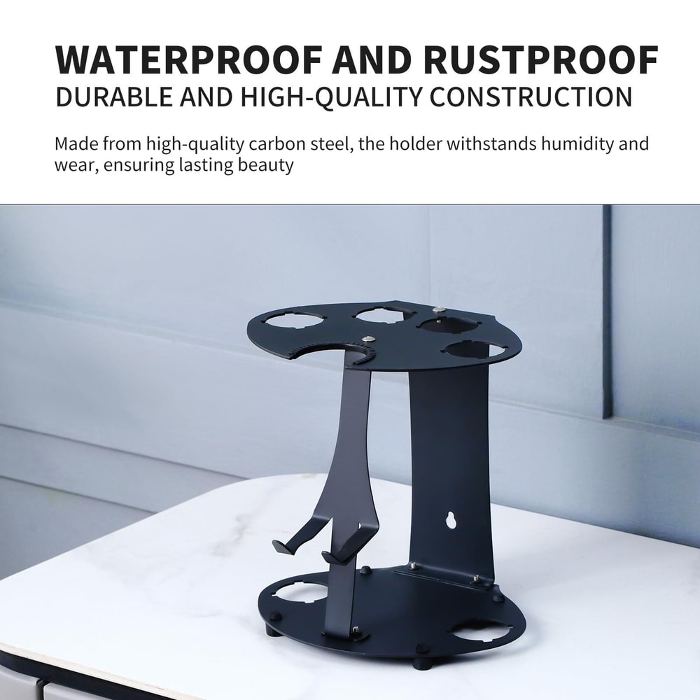Dyson Airwrap Holder Wall Mount & Desktop Organizer Rack with Carbon Steel Storage