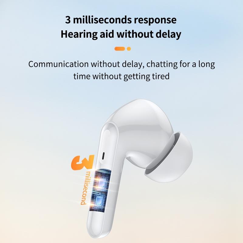 Bluetooth 5.3 AI Noise Cancelling Hearing Aid Earbuds