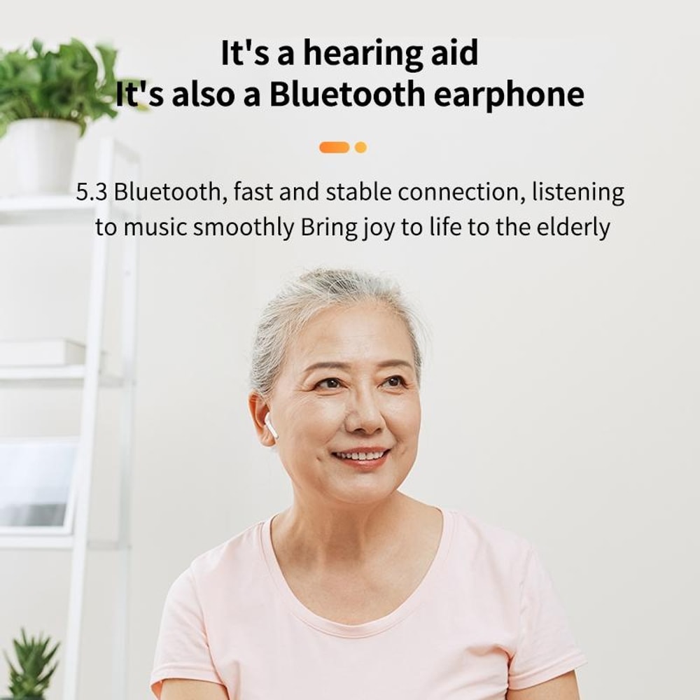 Bluetooth 5.3 AI Noise Cancelling Hearing Aid Earbuds