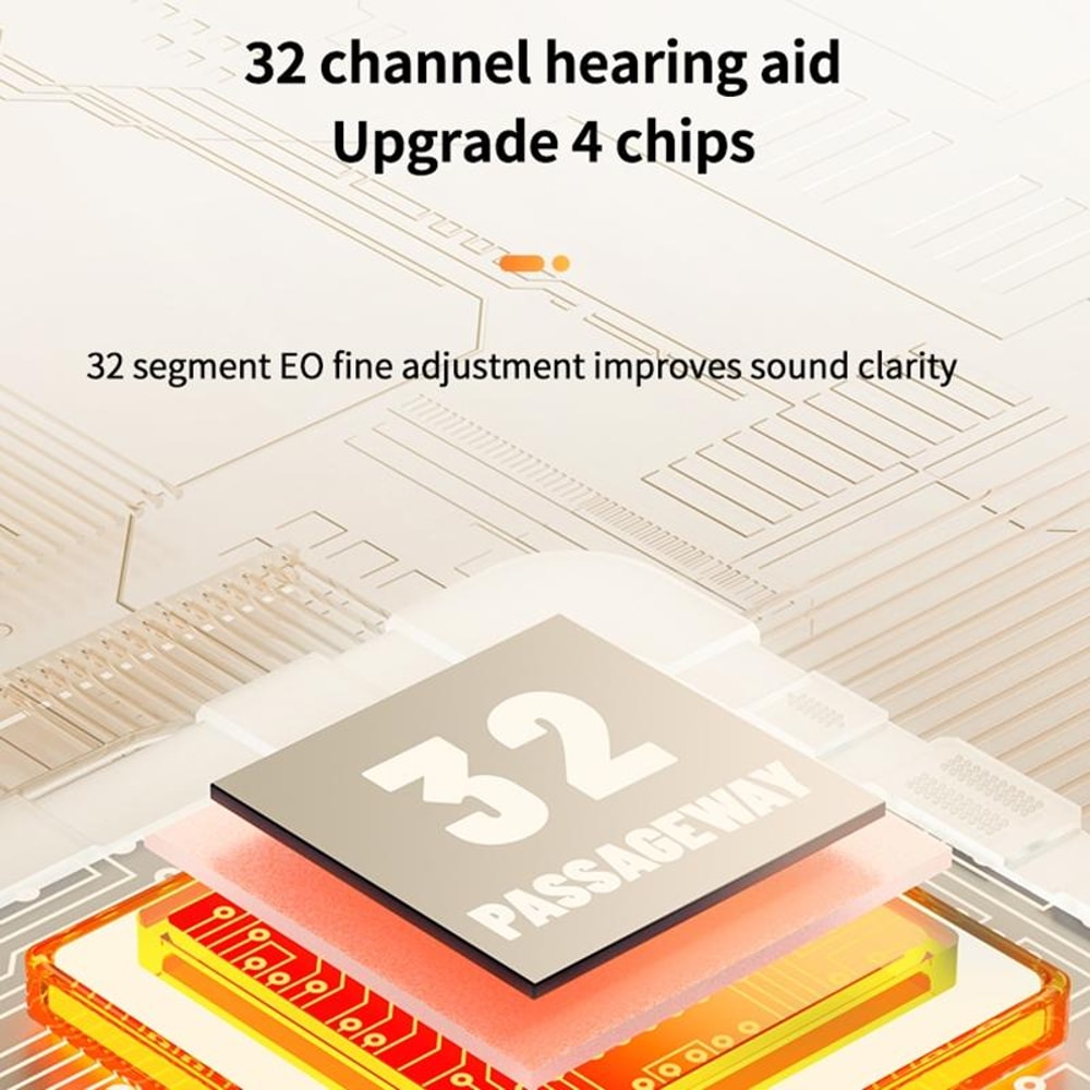 Bluetooth 5.3 AI Noise Cancelling Hearing Aid Earbuds