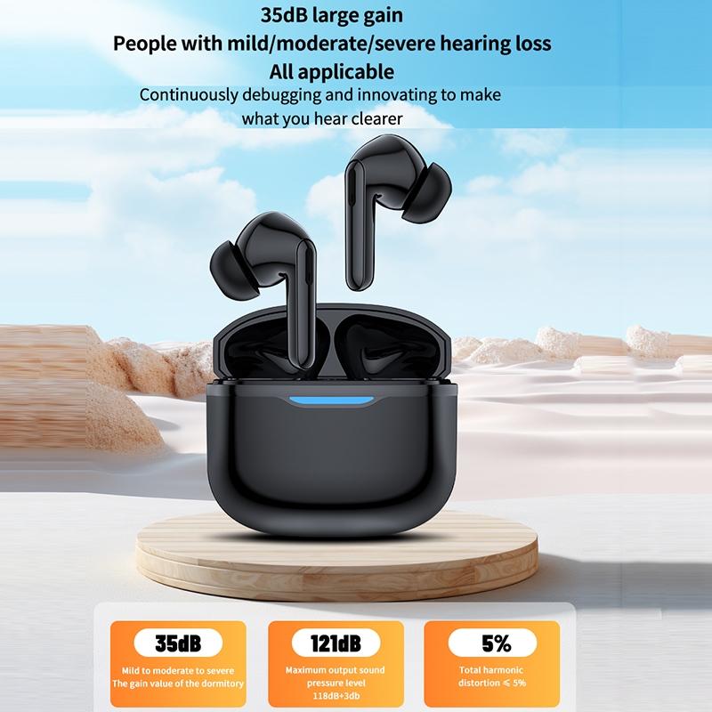 Bluetooth 5.3 AI Noise Cancelling Hearing Aid Earbuds