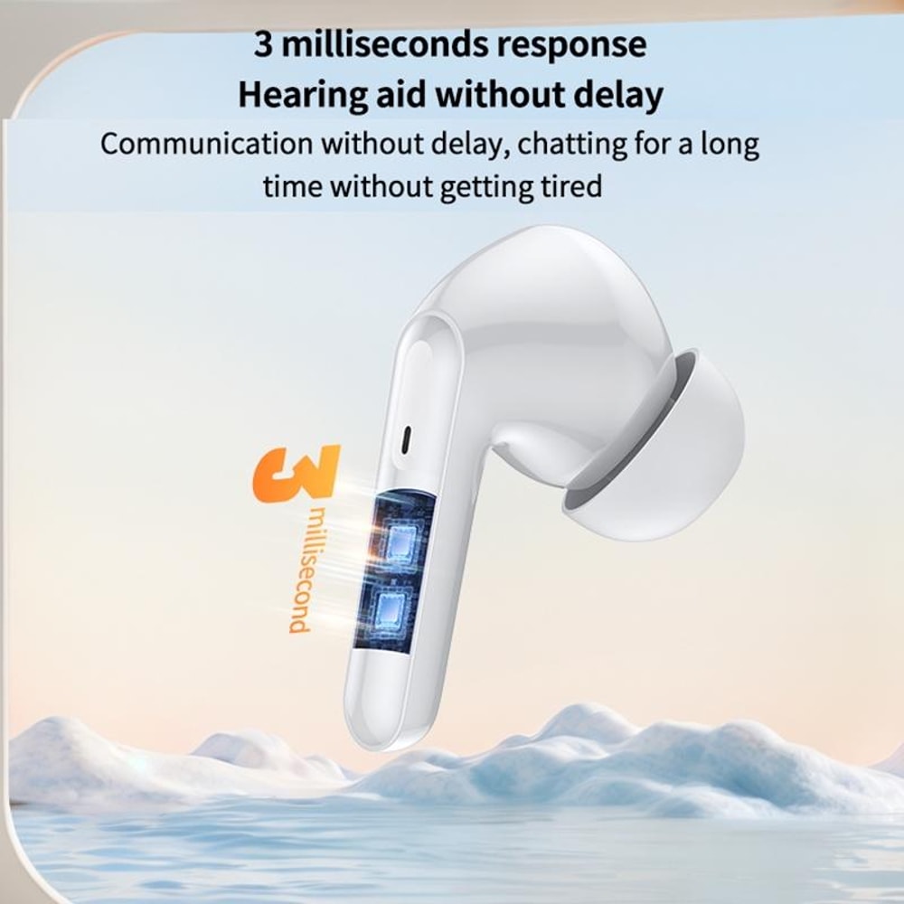 Bluetooth 5.3 AI Noise Cancelling Hearing Aid Earbuds