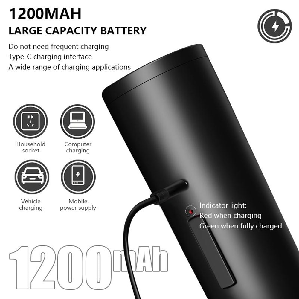 Rechargeable Electric Pepper Grinder With Adjustable Coarseness Ceramic Core 4
