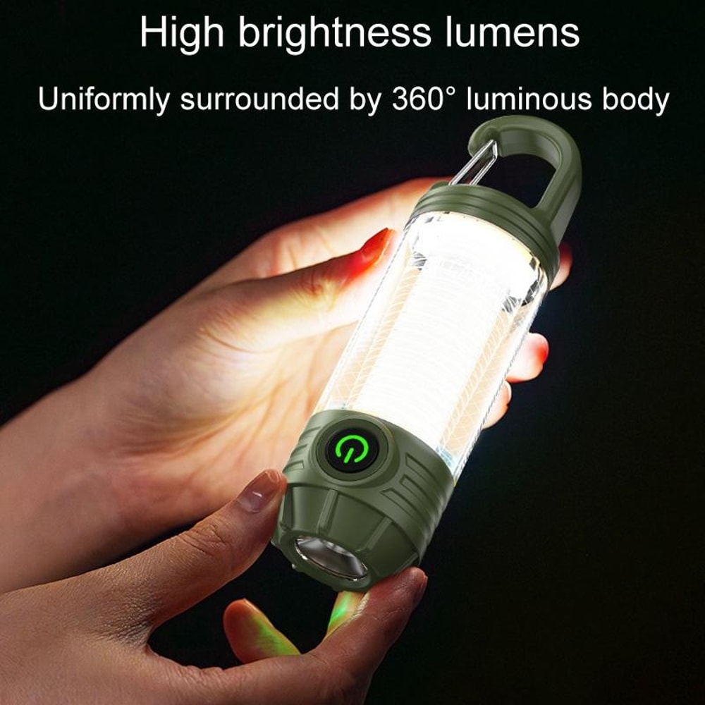 Rechargeable LED Camping Lantern Flashlight Waterproof Portable Outdoor Light 4