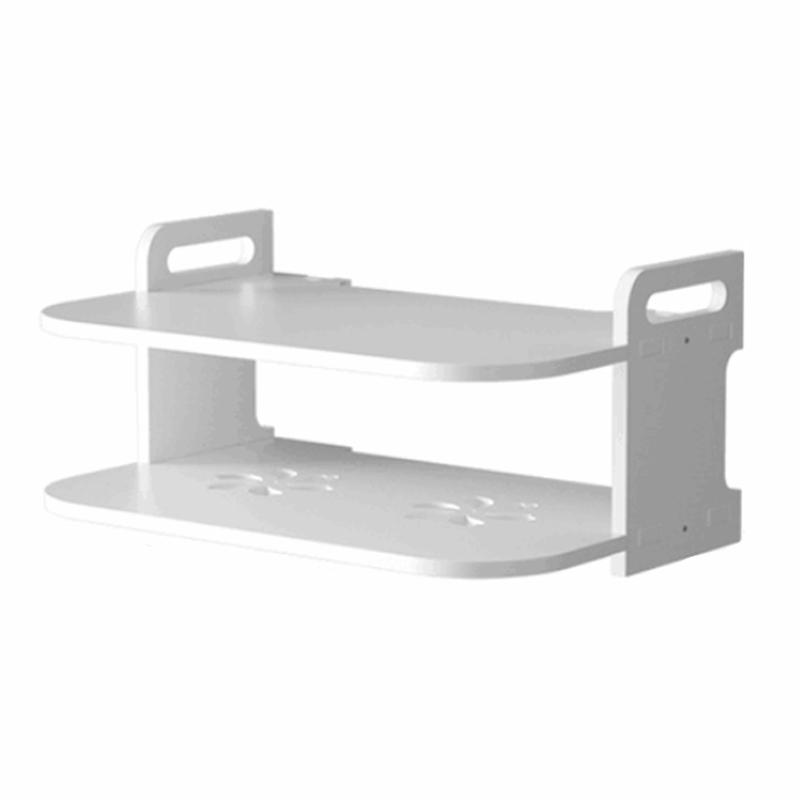 Modern Wall Mounted Projector Shelf Set Top Box Organizer With Cable Management 9