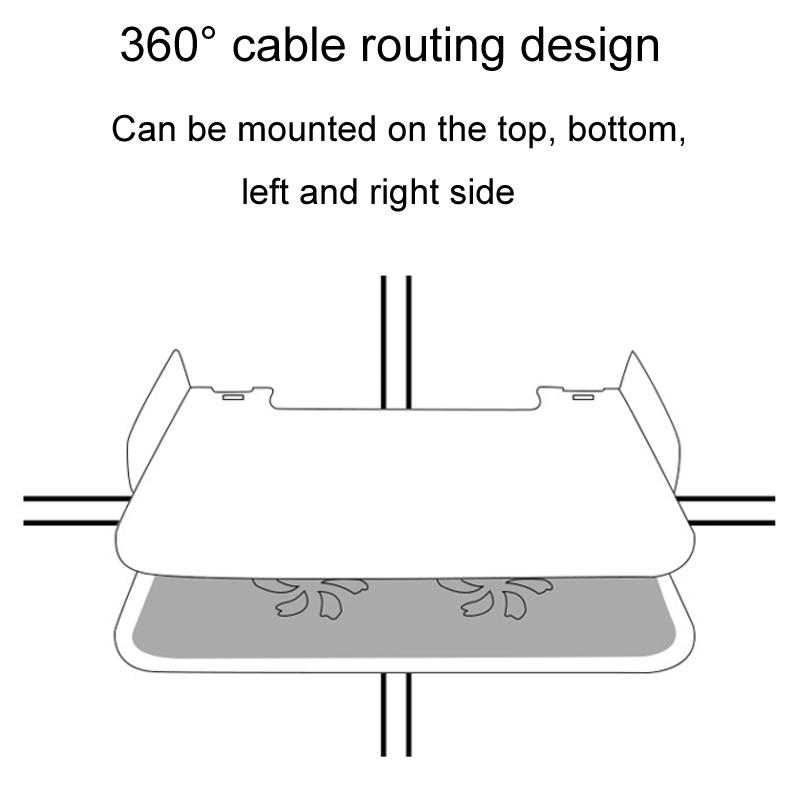 Modern Wall Mounted Projector Shelf Set Top Box Organizer With Cable Management 2