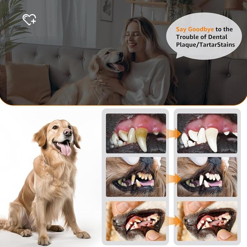 Ultrasonic Dog Teeth Cleaner USB Rechargeable Pet Dental Cleaner For Plaque Tartar Removal 2