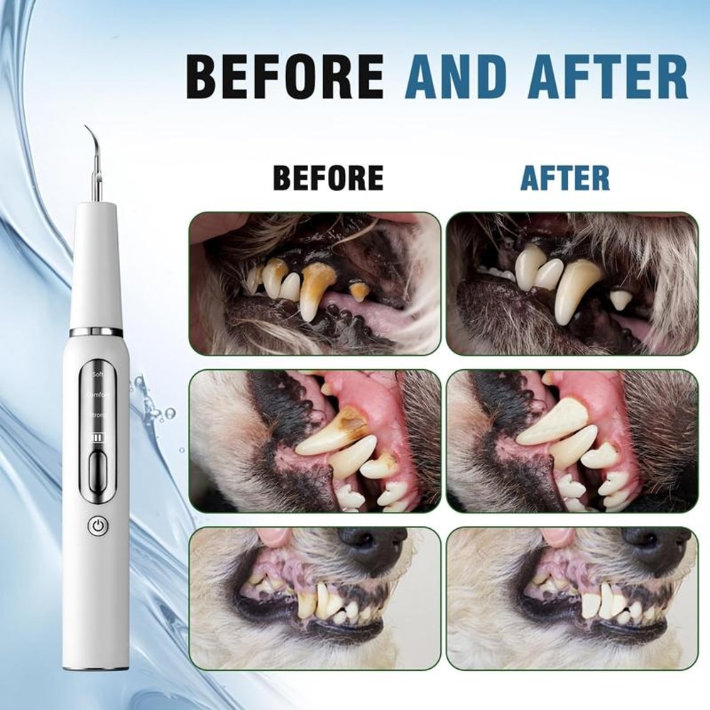 Ultrasonic Dog Teeth Cleaner USB Rechargeable Pet Dental Cleaner For Plaque Tartar Removal 9