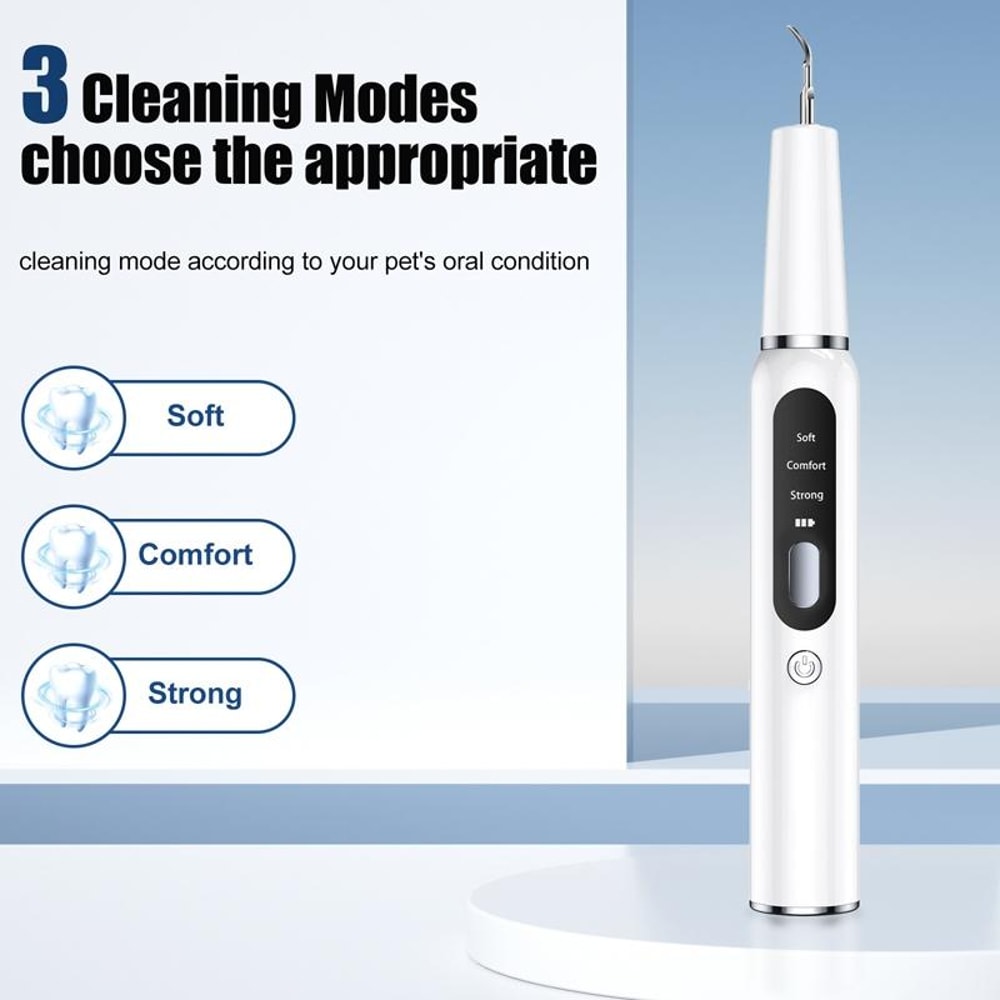 Ultrasonic Dog Teeth Cleaner USB Rechargeable Pet Dental Cleaner For Plaque Tartar Removal 7