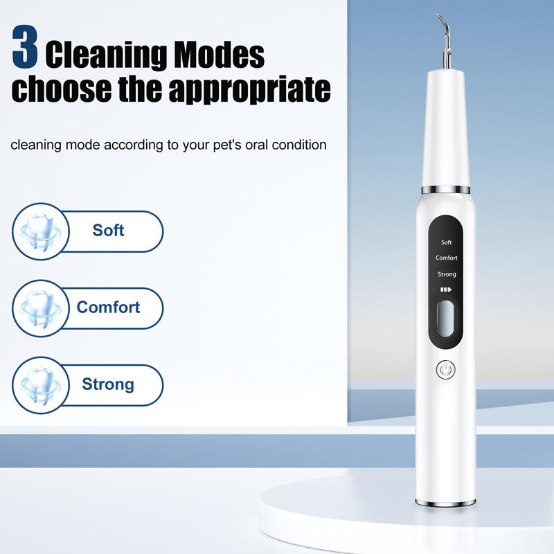 Ultrasonic Dog Teeth Cleaner USB Rechargeable Pet Dental Cleaner For Plaque Tartar Removal 7
