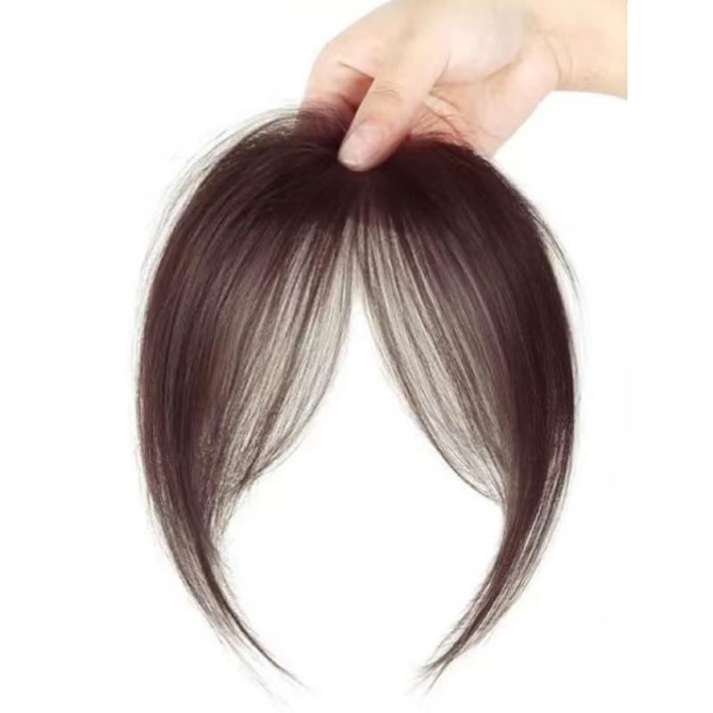 Invisible Clip In Hair Bangs Extension For Women Natural Fluffy Face Framing Wig Piece 6
