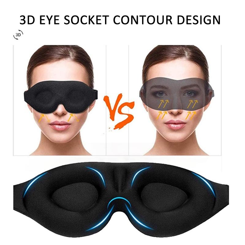 Memory Foam Sleep Mask Set With Earplugs For Travel And Deep Rest 2