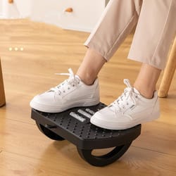 swing massage foot rest stool with rollers and handle for office & home comfort