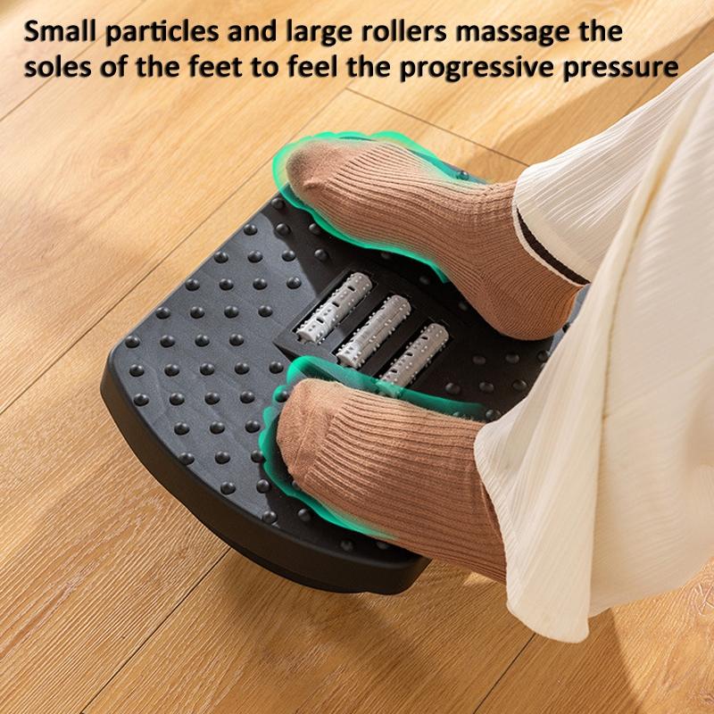 Swing Massage Foot Rest Stool With Rollers And Handle For Office Home Comfort 2