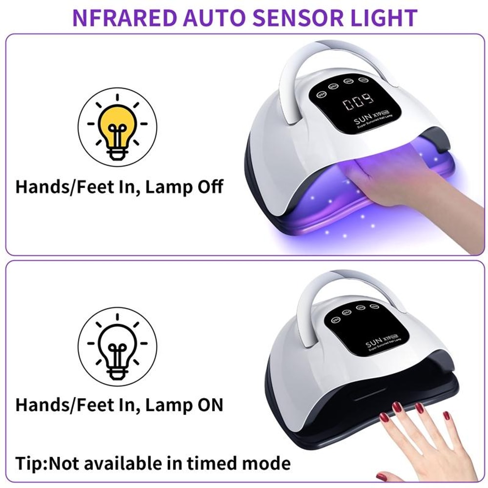 UV LED Nail Lamp With LCD Timer Fast Gel Nail Dryer For Salon Quality Manicures 4