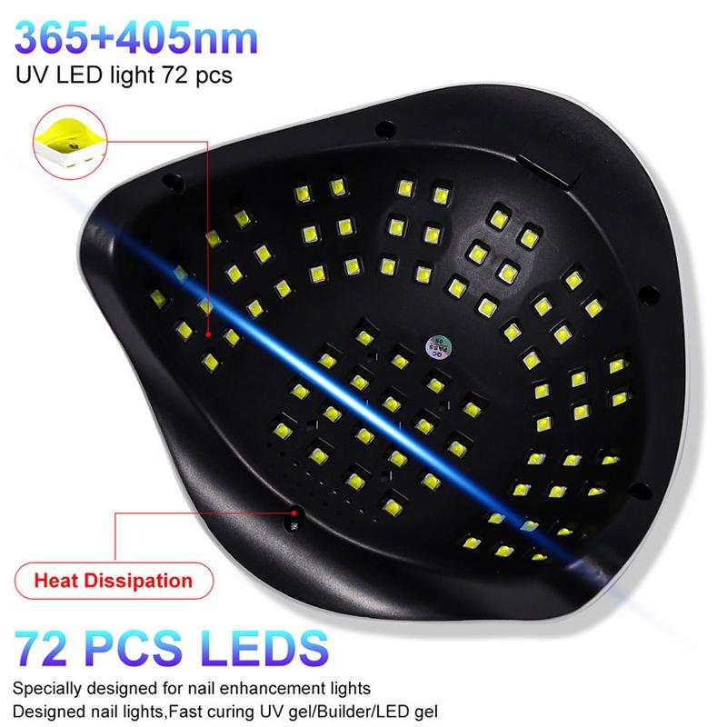 UV LED Nail Lamp With LCD Timer Fast Gel Nail Dryer For Salon Quality Manicures 5