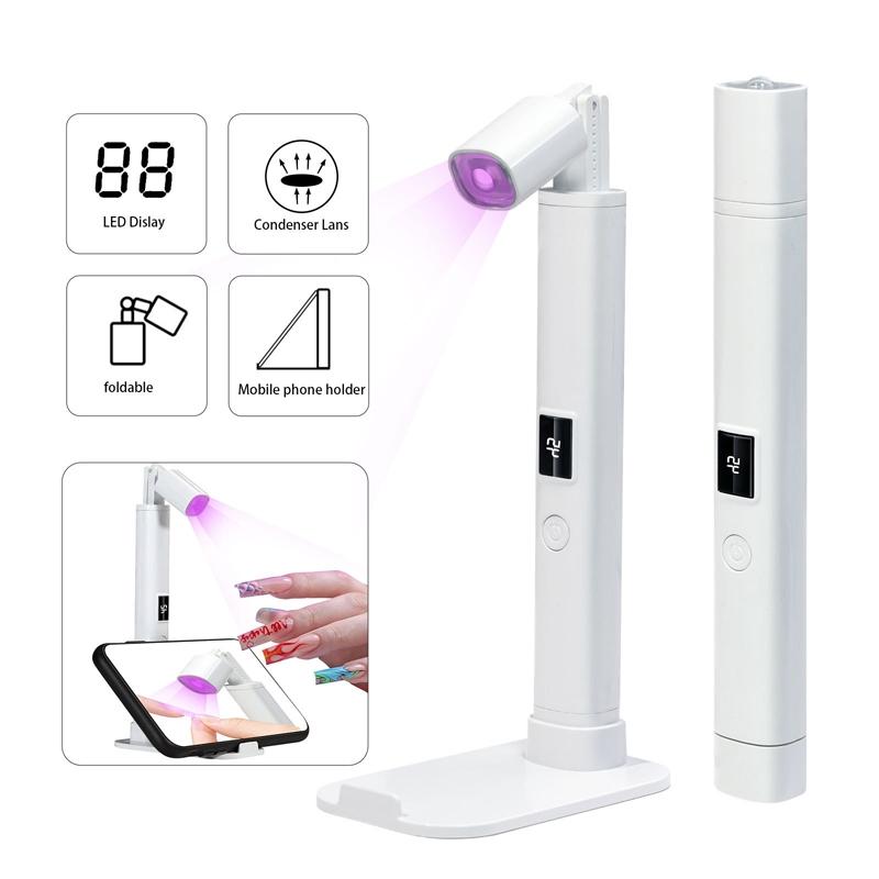 Portable UV LED Nail Lamp With Timer Display And Rechargeable Mini Nail Dryer 5