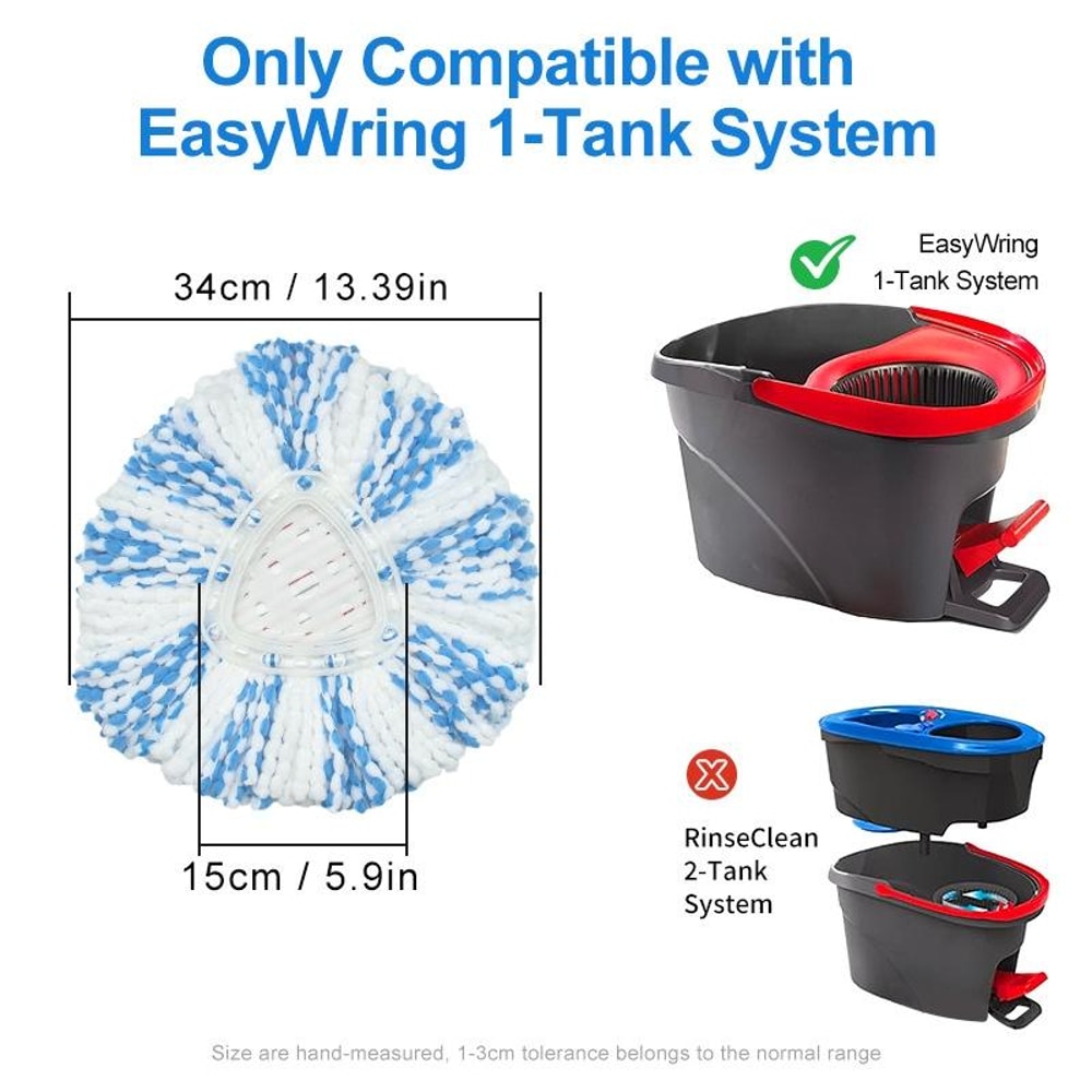 Microfiber Spin Mop Replacement Pad For OCedar Vileda Floor Cleaning Systems 1
