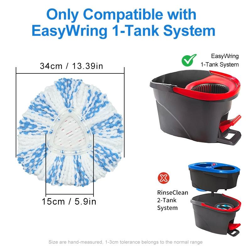 Microfiber Spin Mop Replacement Pad For OCedar Vileda Floor Cleaning Systems 1
