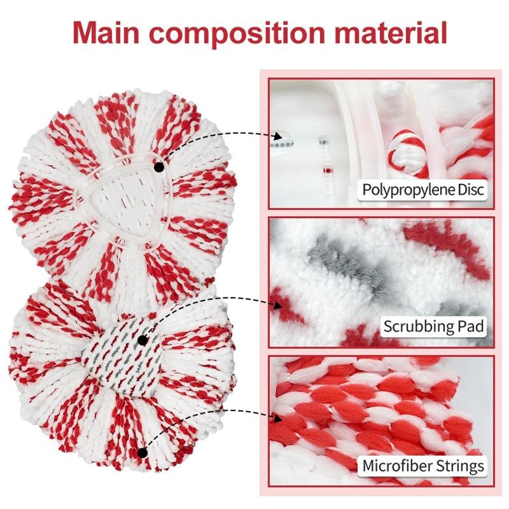 Microfiber Spin Mop Replacement Pad For OCedar Vileda Floor Cleaning Systems 2