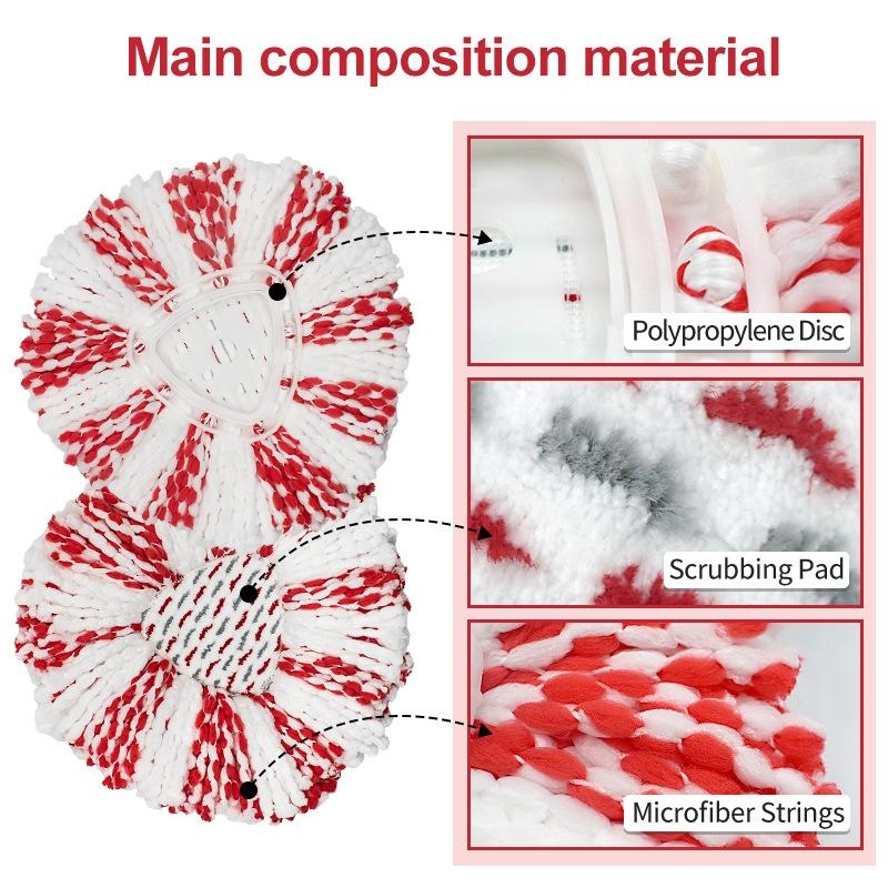Microfiber Spin Mop Replacement Pad For OCedar Vileda Floor Cleaning Systems 2