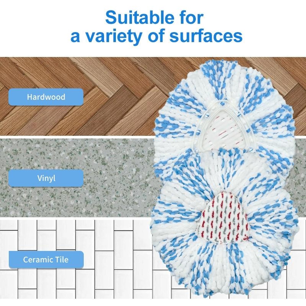Microfiber Spin Mop Replacement Pad For OCedar Vileda Floor Cleaning Systems 4