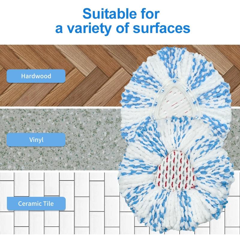 Microfiber Spin Mop Replacement Pad For OCedar Vileda Floor Cleaning Systems 4