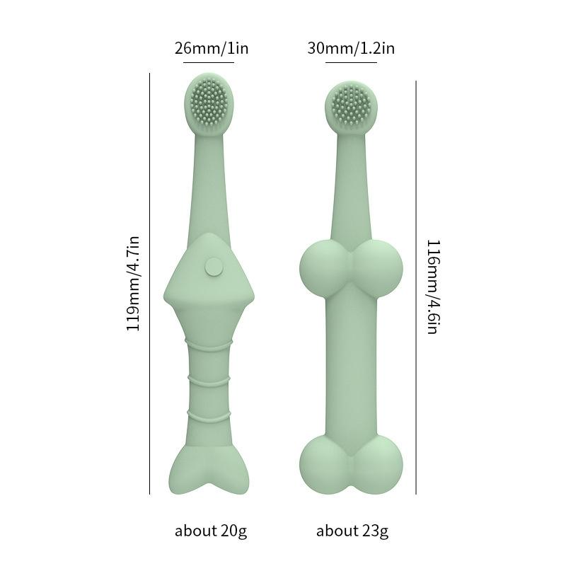DualSided Pet Toothbrush Set For Cats Dogs Soft Silicone Dog Toothbrush Cleaner 3