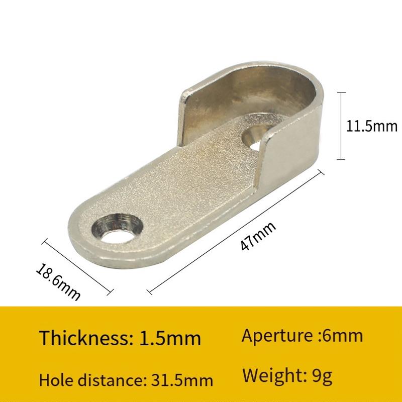 Heavy Duty Closet Rod Brackets Zinc Alloy Wardrobe Pole End Supports 2PCS 1
