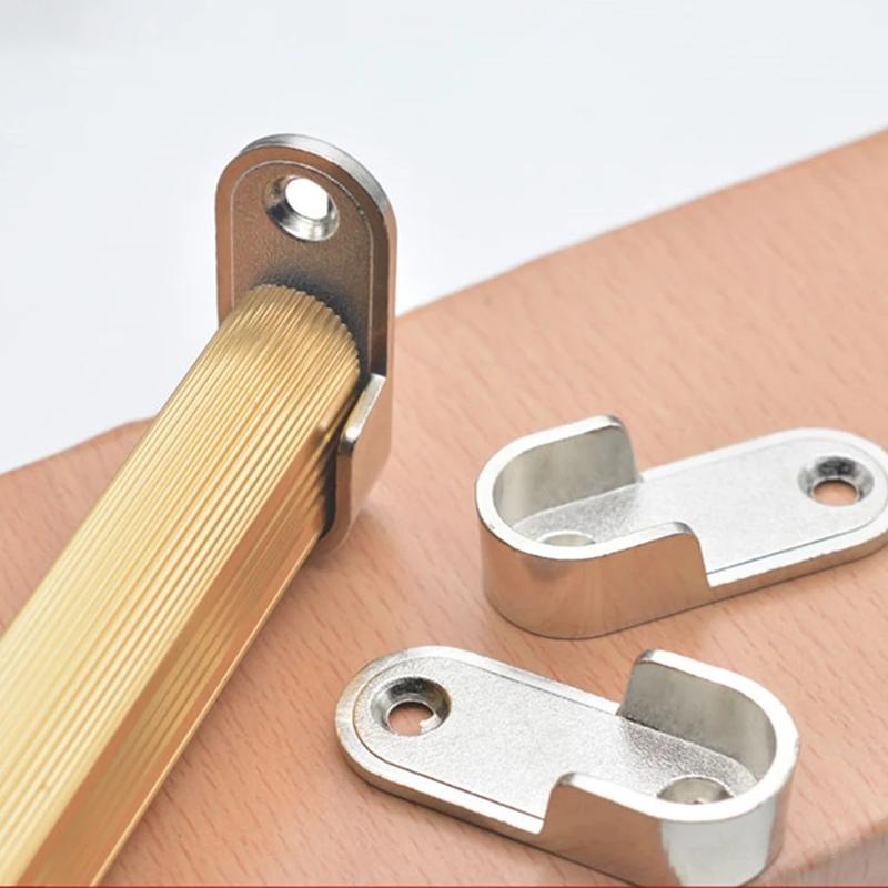 Heavy Duty Closet Rod Brackets Zinc Alloy Wardrobe Pole End Supports 2PCS 6