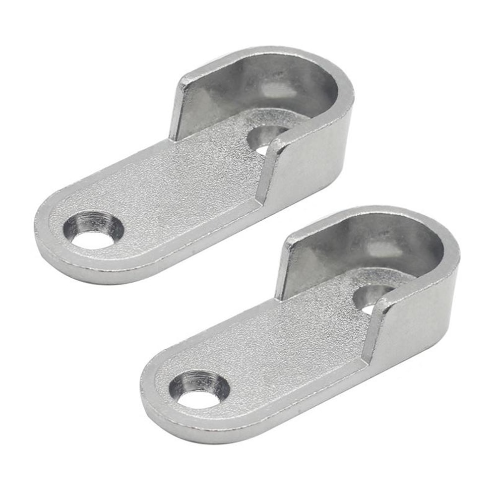 Heavy Duty Closet Rod Brackets Zinc Alloy Wardrobe Pole End Supports 2PCS 8