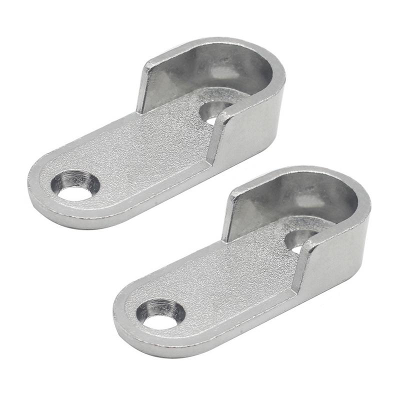 Heavy Duty Closet Rod Brackets Zinc Alloy Wardrobe Pole End Supports 2PCS 8