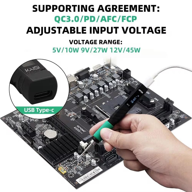 USB Soldering Iron With Smart Sleep Type C Fast Heating For DIY Electronics Repair 7