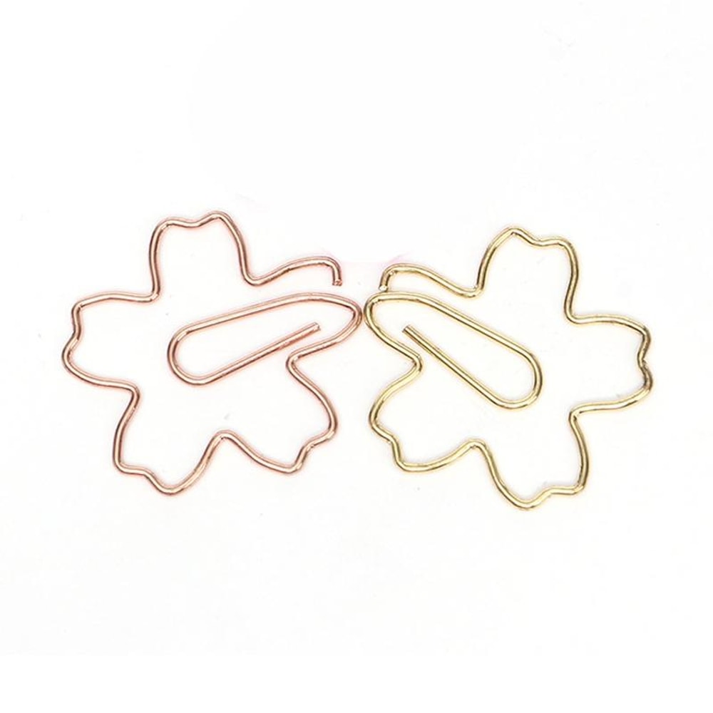 10PCS Blossom Paper Clips Decorative Metal Bookmark Clips for File Organization
