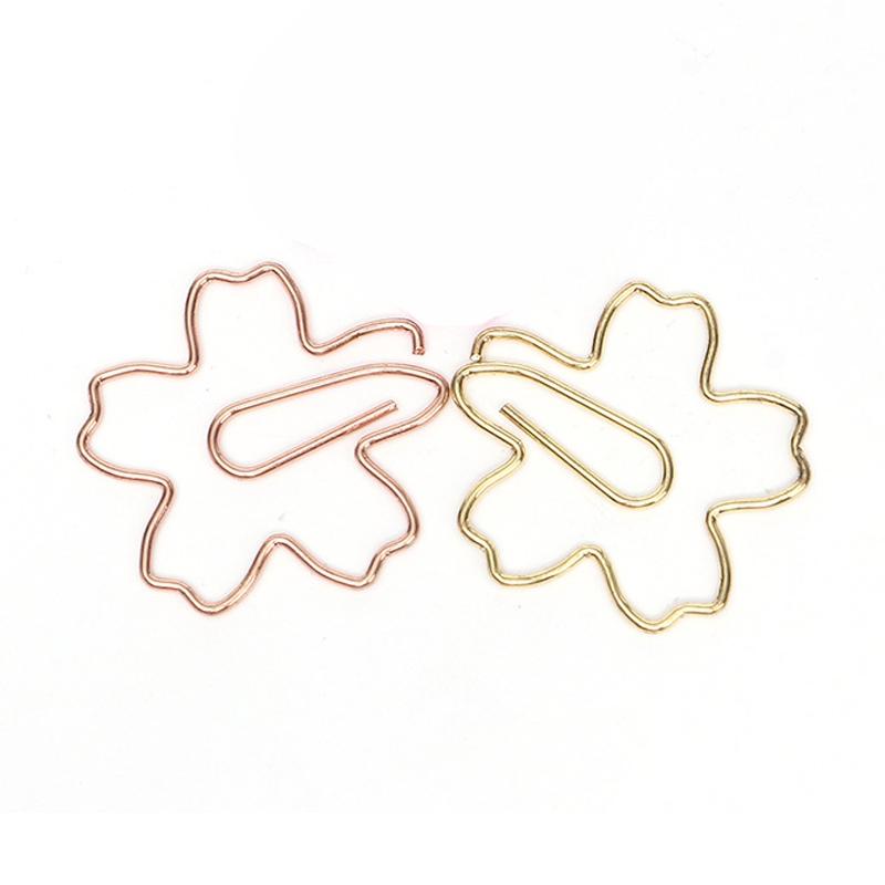 10PCS Blossom Paper Clips Decorative Metal Bookmark Clips for File Organization