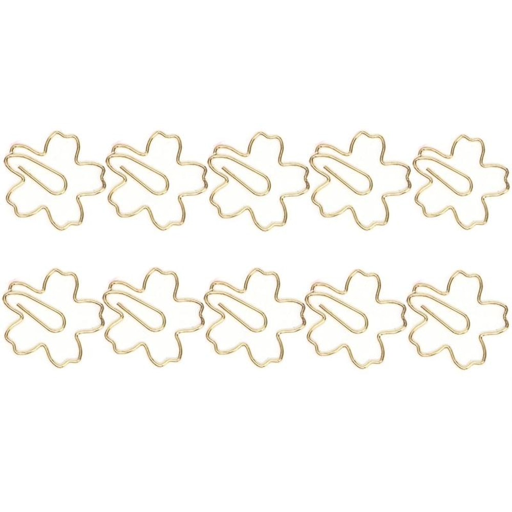 10PCS Blossom Paper Clips Decorative Metal Bookmark Clips for File Organization