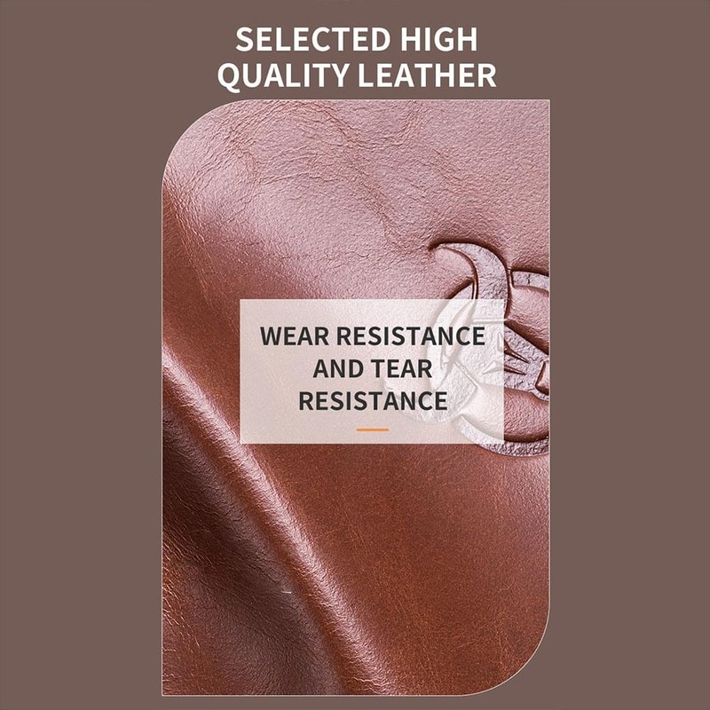 Vintage RFID Blocking Leather Wallet For Men With Zipper Card Holder 7