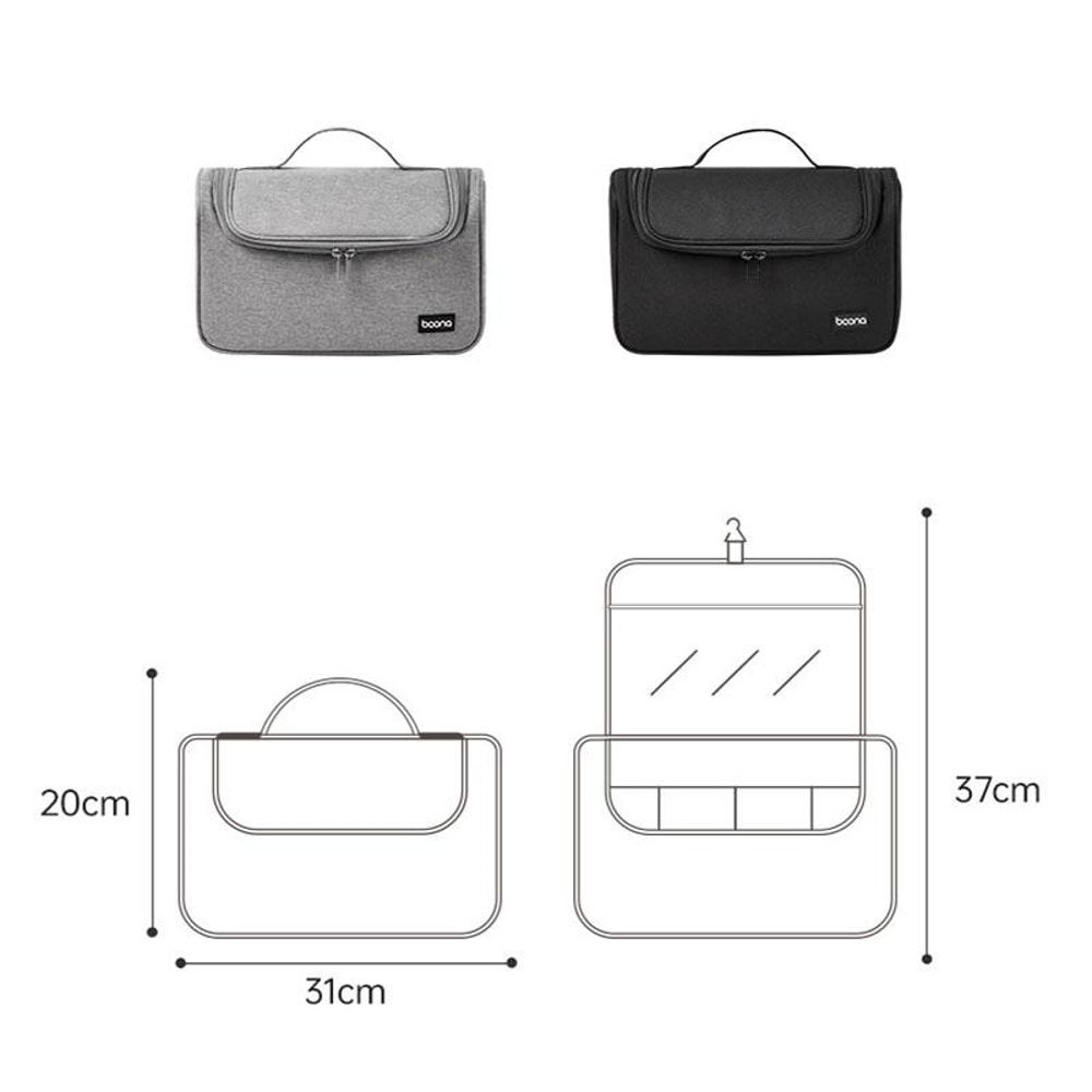 Portable Hair Dryer Storage Bag With Hook Large Capacity Travel Organizer Case 2