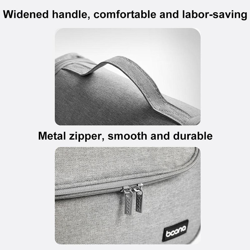 Portable Hair Dryer Storage Bag With Hook Large Capacity Travel Organizer Case 4