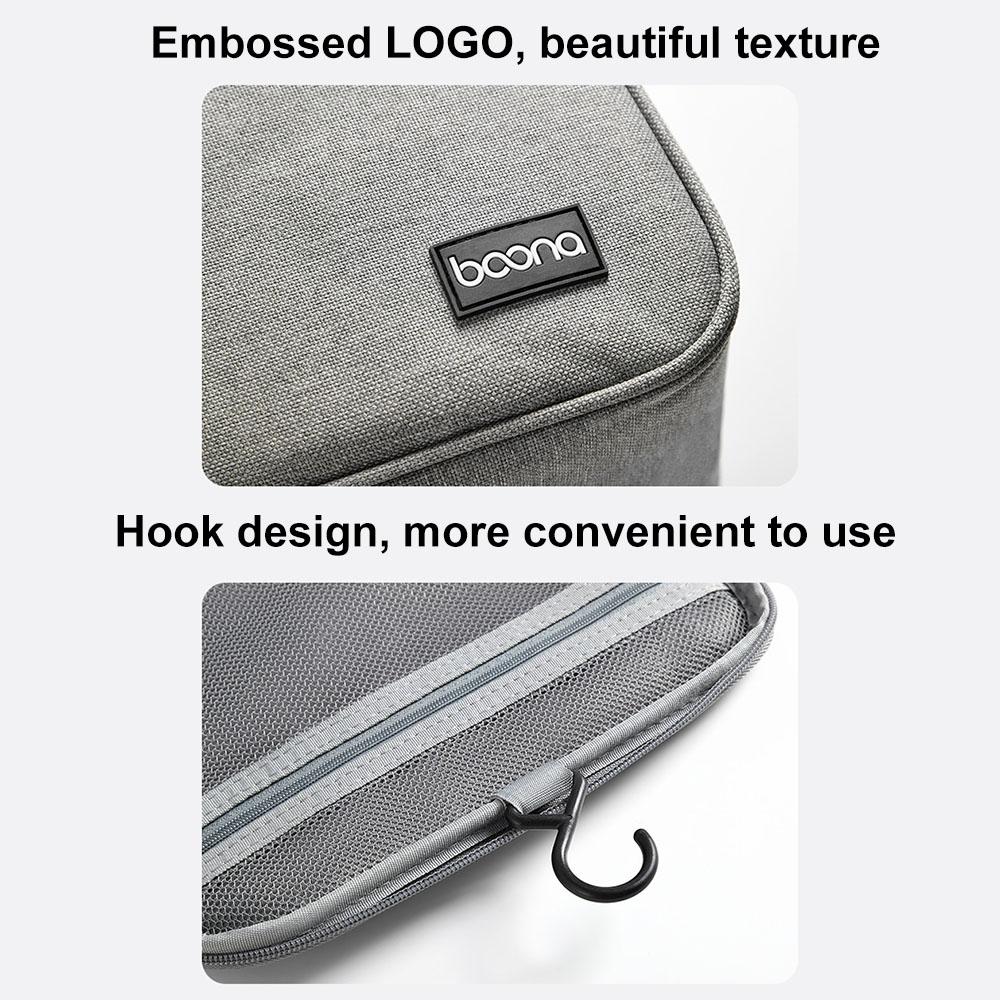 Portable Hair Dryer Storage Bag With Hook Large Capacity Travel Organizer Case 5