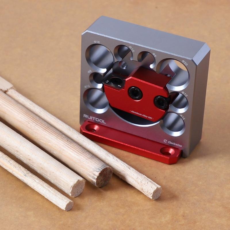 Adjustable Wood Dowel Maker Kit 8 Sizes Precision Woodworking Drill Guide Set 1