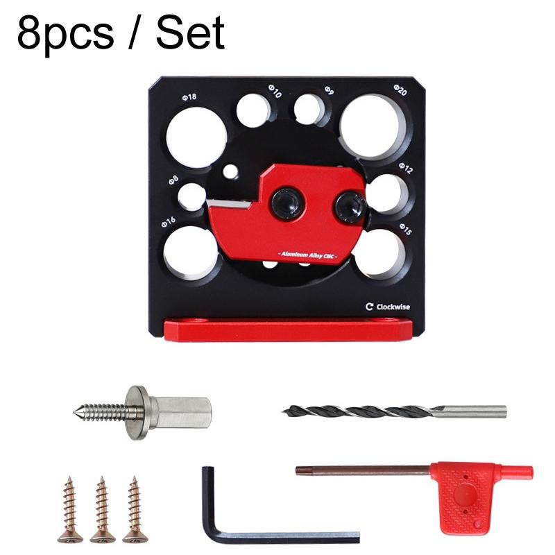Adjustable Wood Dowel Maker Kit 8 Sizes Precision Woodworking Drill Guide Set 6
