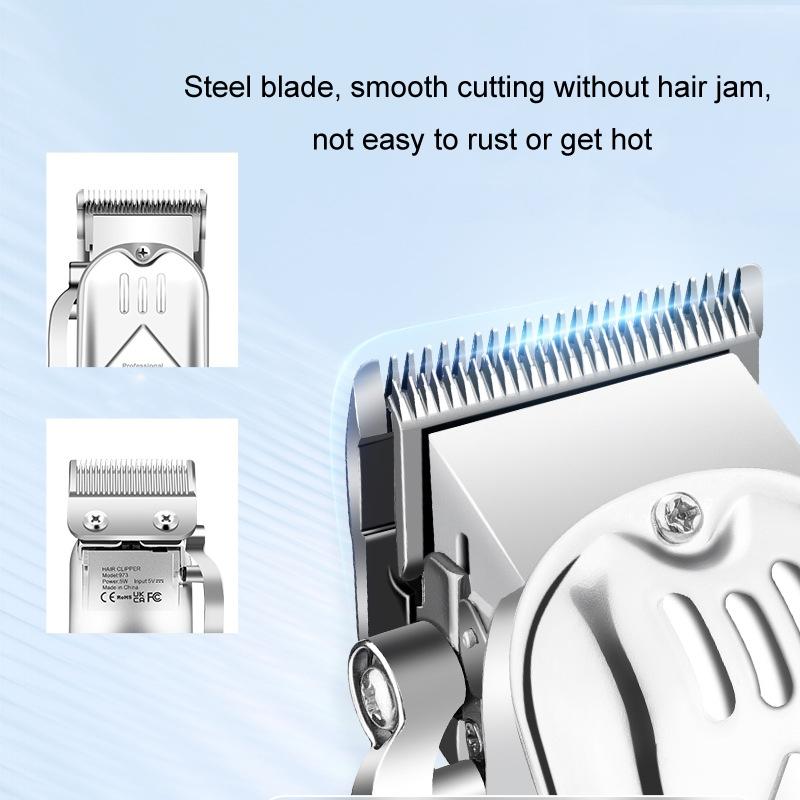Professional Hair Clipper Set for Men with Rechargeable Trimmer & Electric Shaver Kit