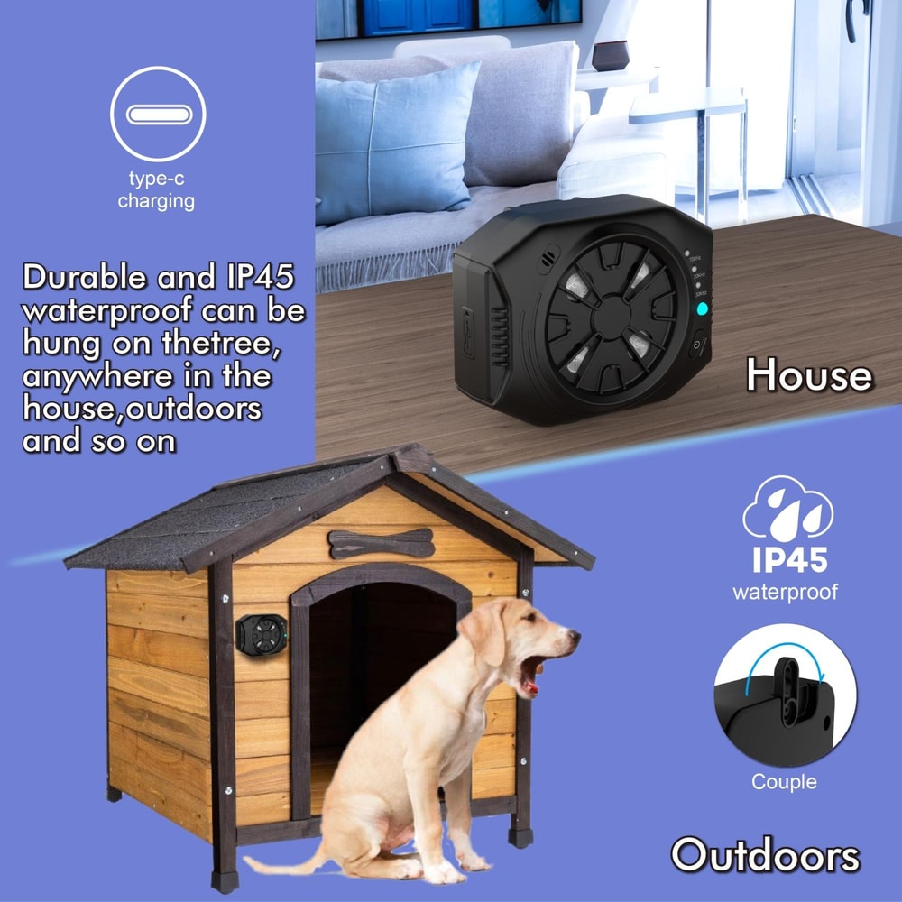 Outdoor Ultrasonic Bark Stopper Dog Training Device 6